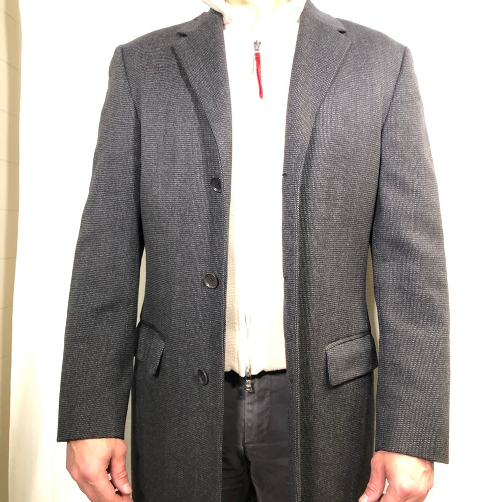 Calvin Klein Collection gray wool overcoat